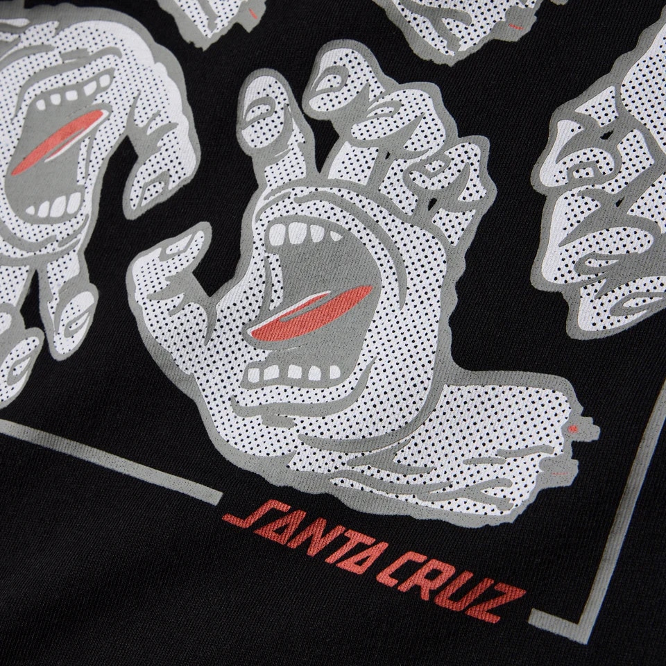 ニューエラ（NEW ERA）（メンズ、レディース）半袖 オーバーサイズド コットン Tシャツ SANTA CRUZ スクリーミングハンド ブラック 14384106