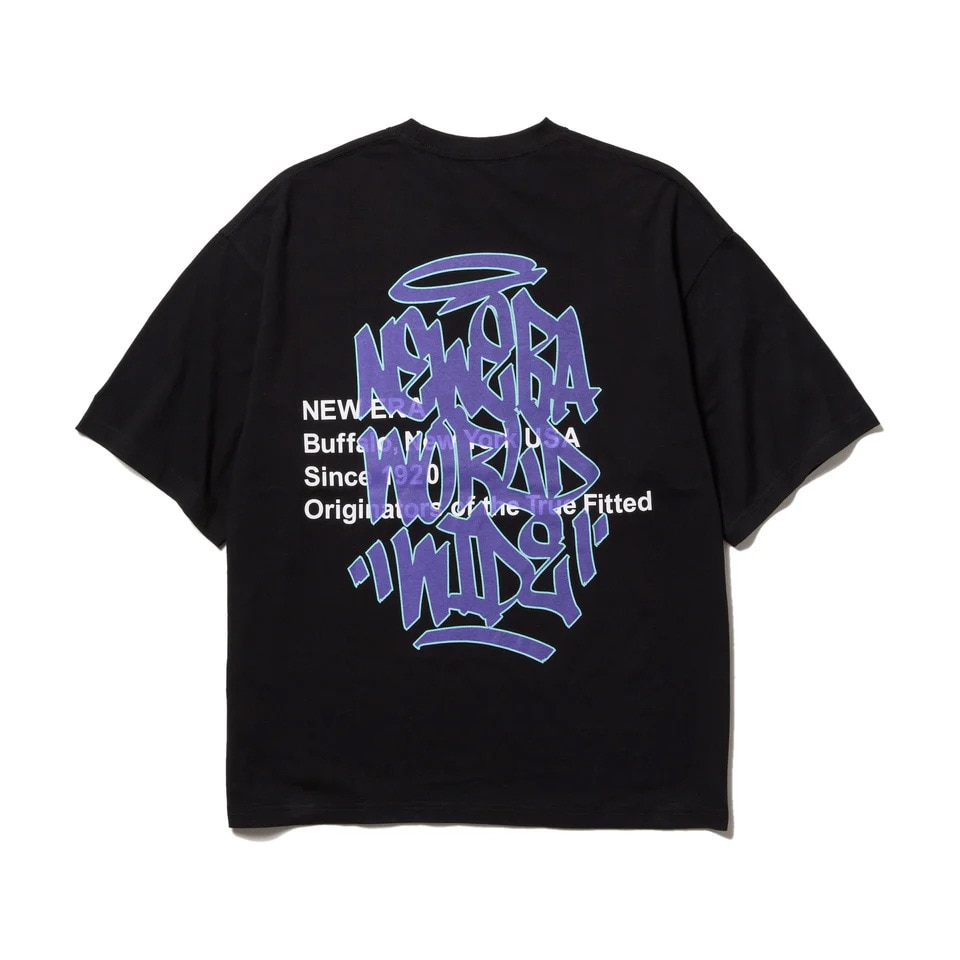 ニューエラ（NEW ERA）（メンズ、レディース）オーバーサイズド コットン 半袖Tシャツ Graffiti 14410051