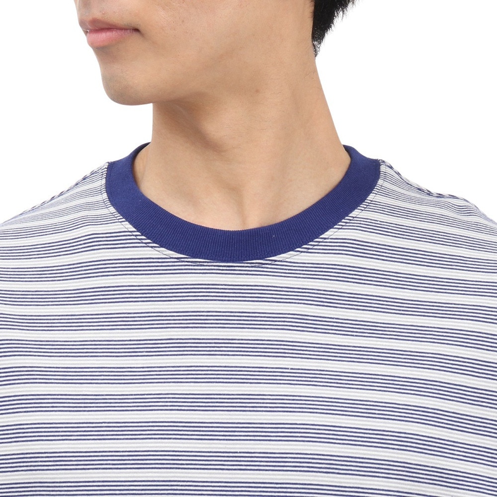 ニューエラ（NEW ERA）（メンズ、レディース）オーバーサイズド コットン 半袖Tシャツ Micro Border 14410066