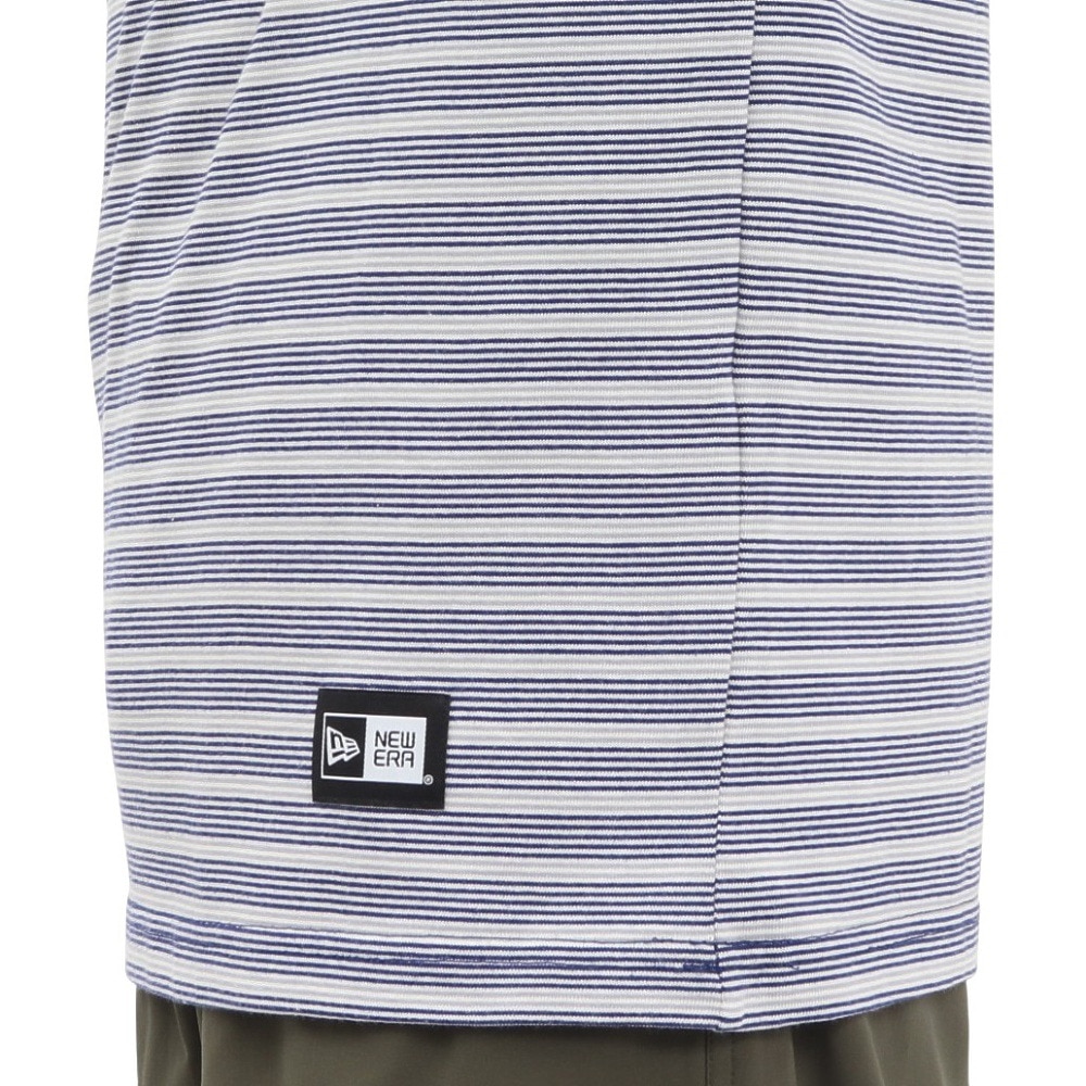 ニューエラ（NEW ERA）（メンズ、レディース）オーバーサイズド コットン 半袖Tシャツ Micro Border 14410066