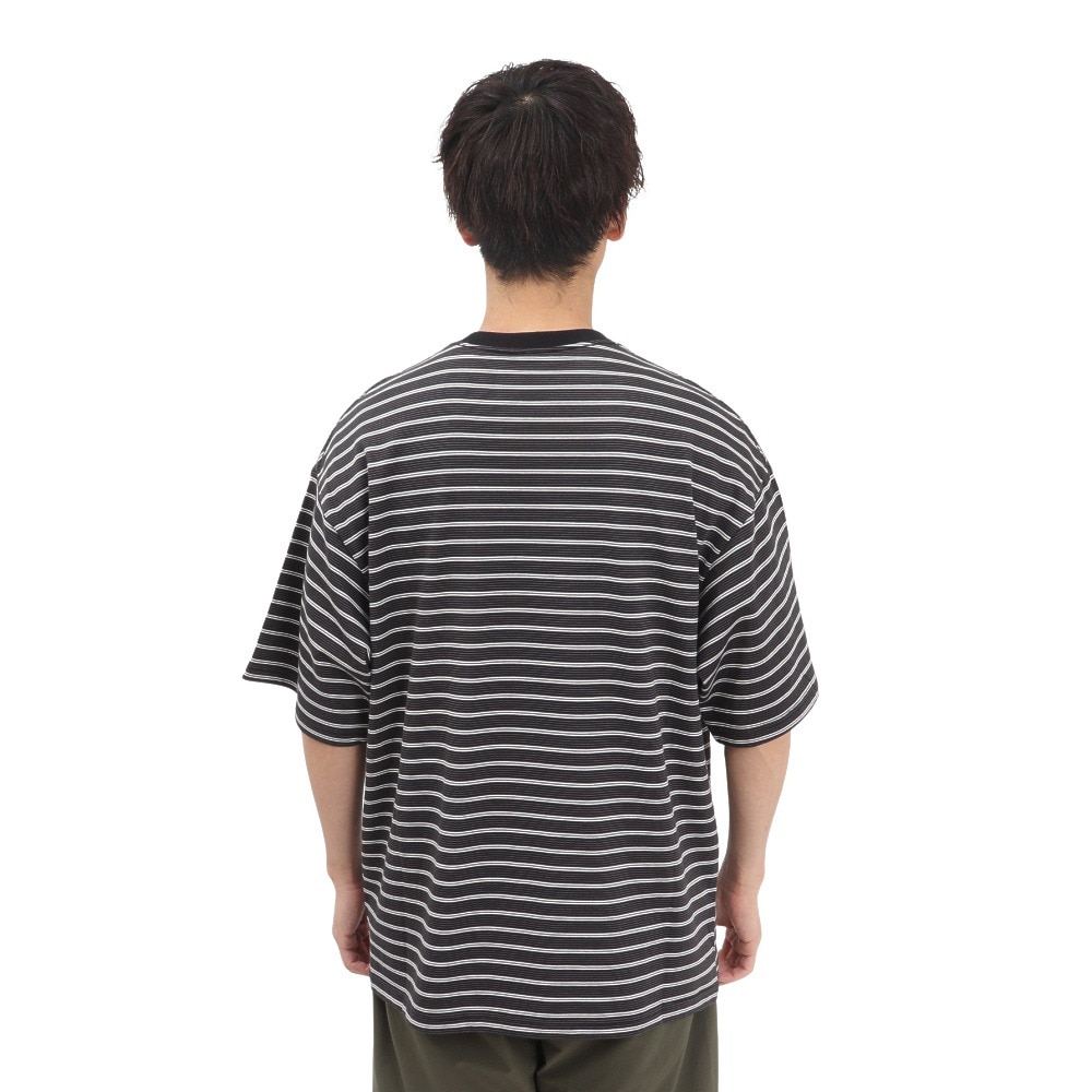 ニューエラ（NEW ERA）（メンズ、レディース）オーバーサイズド コットン 半袖Tシャツ Micro Border 14410067