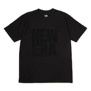 (メンズ、レディース)半袖 コットン Tシャツ Pile Logo スクエアニューエラ 14410086