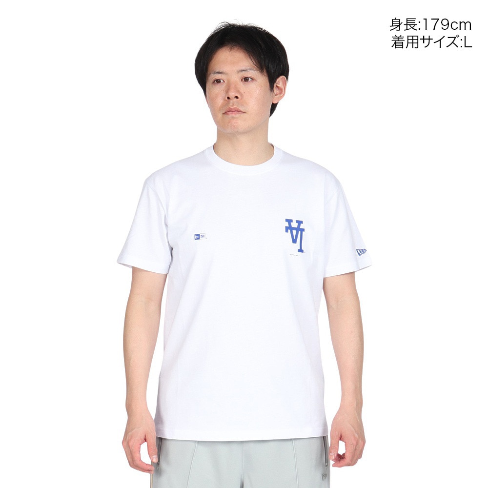 ニューエラ（NEW ERA）（メンズ、レディース）半袖Tシャツ コットン MLB Upside Down ロサンゼルス・ドジャース 14410095