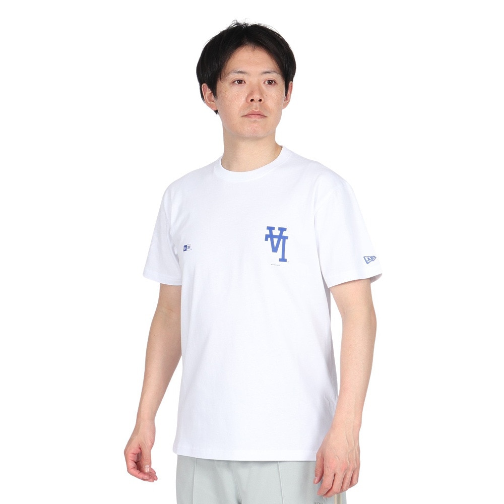 ニューエラ（NEW ERA）（メンズ、レディース）半袖Tシャツ コットン MLB Upside Down ロサンゼルス・ドジャース 14410095
