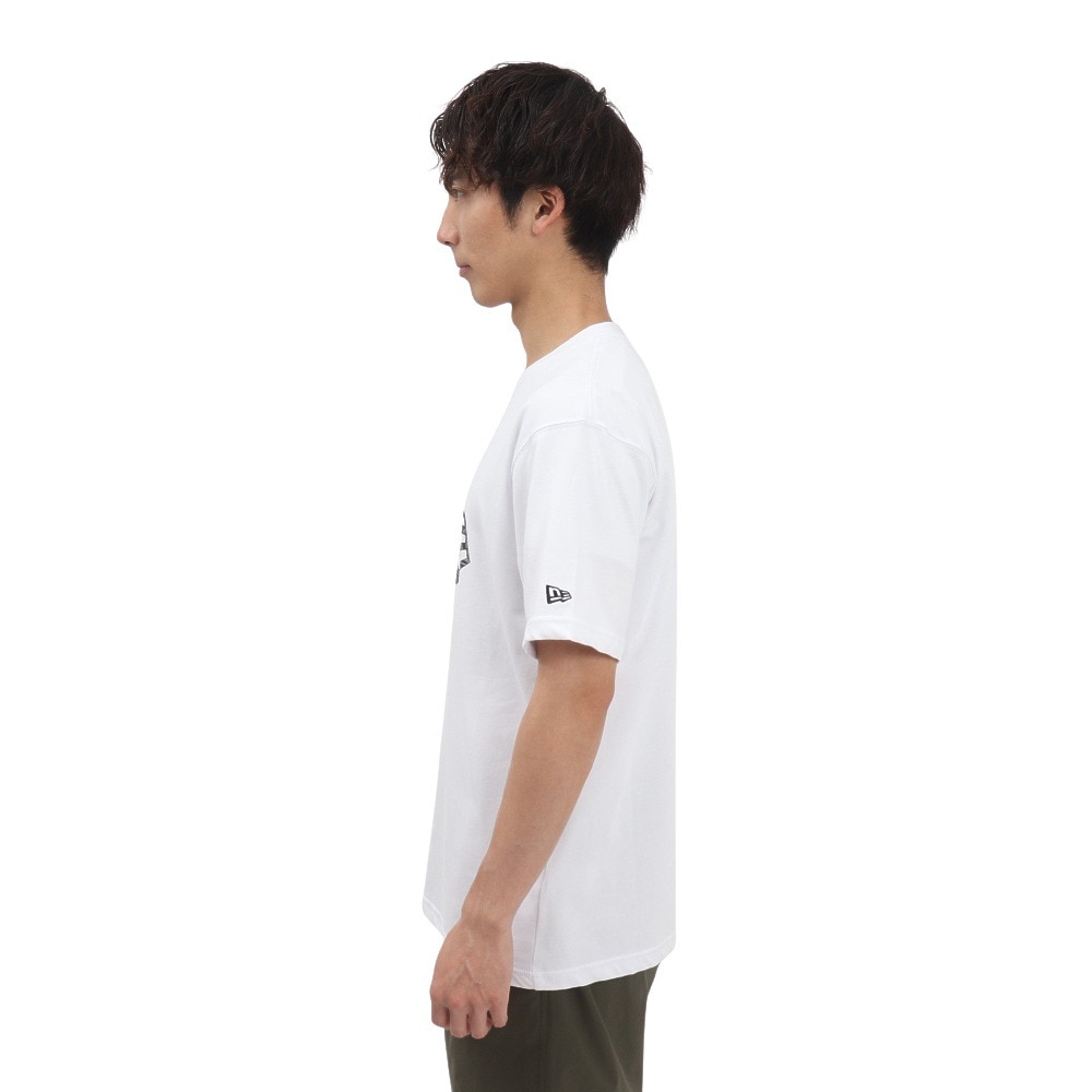 ニューエラ（NEW ERA）（メンズ、レディース）コットン 半袖Tシャツ Floral Paisley フラッグロゴ 14410106