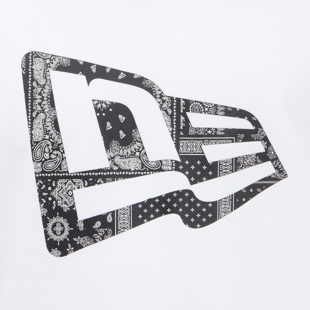 ニューエラ（NEW ERA）（メンズ、レディース）コットン 半袖Tシャツ Floral Paisley フラッグロゴ 14410106