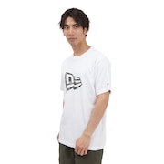 (メンズ、レディース)コットン 半袖Tシャツ Floral Paisley フラッグロゴ 14410106
