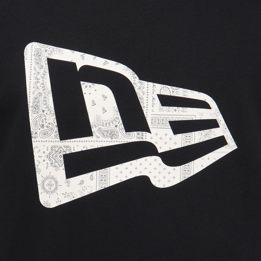 ニューエラ（NEW ERA）（メンズ、レディース）コットン 半袖Tシャツ Floral Paisley フラッグロゴ 14410107