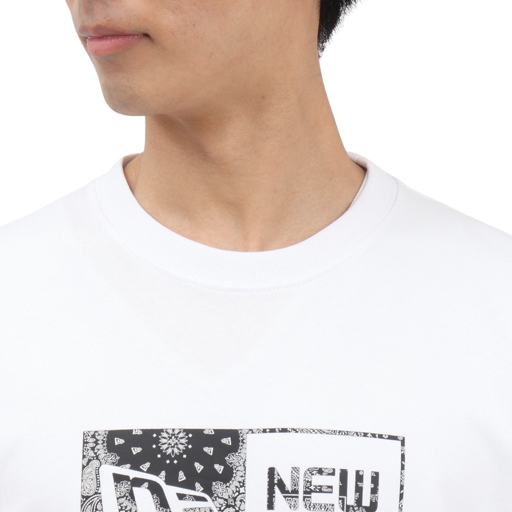 ニューエラ（NEW ERA）（メンズ、レディース）コットン 半袖Tシャツ Floral Paisley ボックスロゴ 14410108
