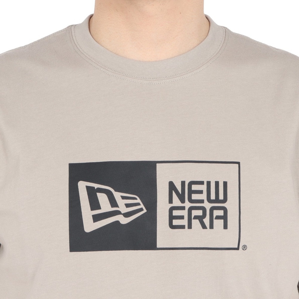 ニューエラ（NEW ERA）（メンズ、レディース）半袖Tシャツ コットン ボックスロゴ レギュラーフィット 14410114
