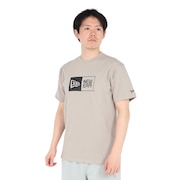 (メンズ、レディース)半袖Tシャツ コットン ボックスロゴ レギュラーフィット 14410114