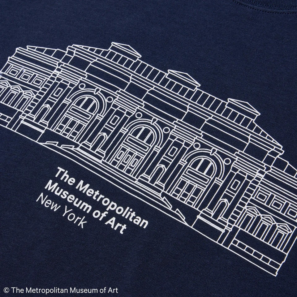 ニューエラ（NEW ERA）（メンズ、レディース）半袖 コットン Tシャツ The Met ミュージアム ネイビー レギュラーフィット 14457273