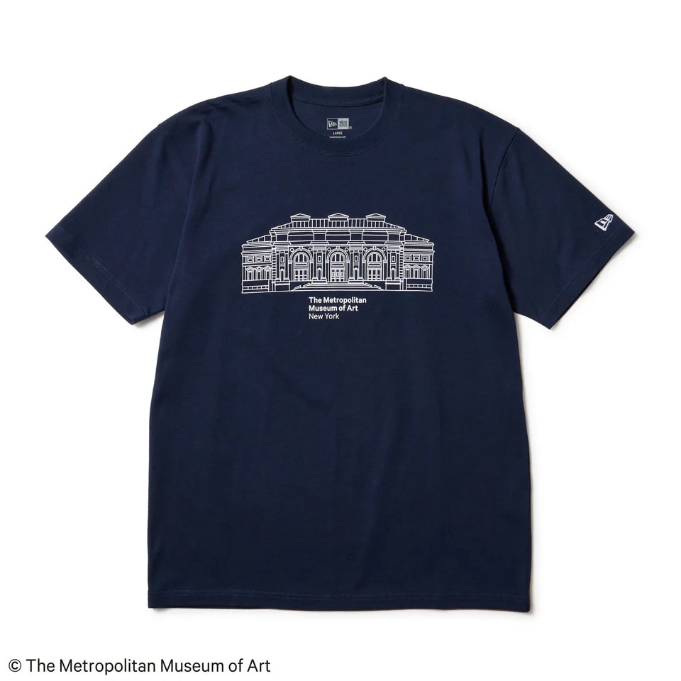 ニューエラ（NEW ERA）（メンズ、レディース）半袖 コットン Tシャツ The Met ミュージアム ネイビー レギュラーフィット 14457273