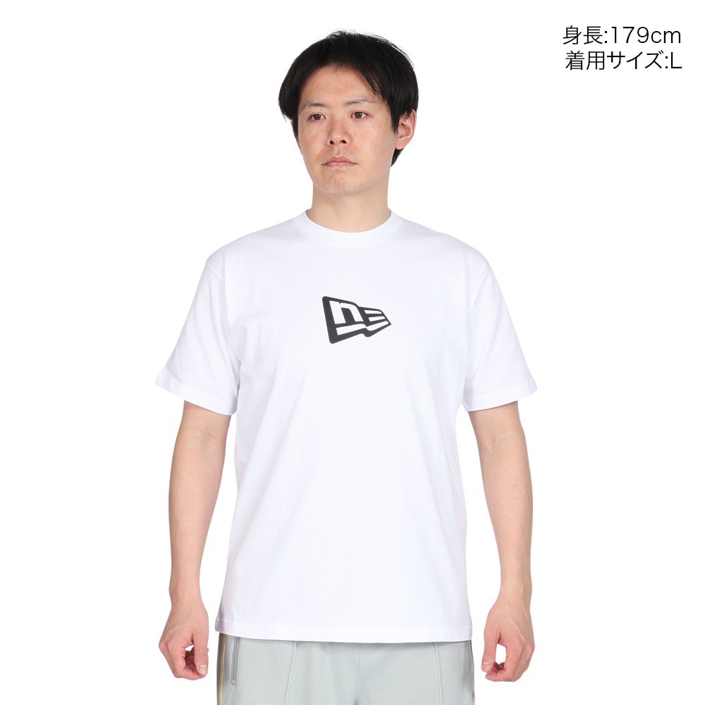 ニューエラ（NEW ERA）（メンズ、レディース）半袖Tシャツ コットン フラッグロゴ ミッド レギュラーフィット 14521384
