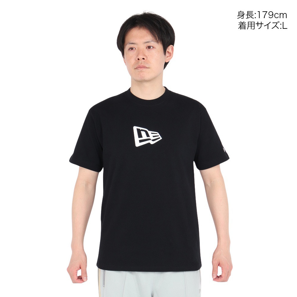 ニューエラ（NEW ERA）（メンズ、レディース）半袖Tシャツ コットン フラッグロゴ ミッド レギュラーフィット 14521385