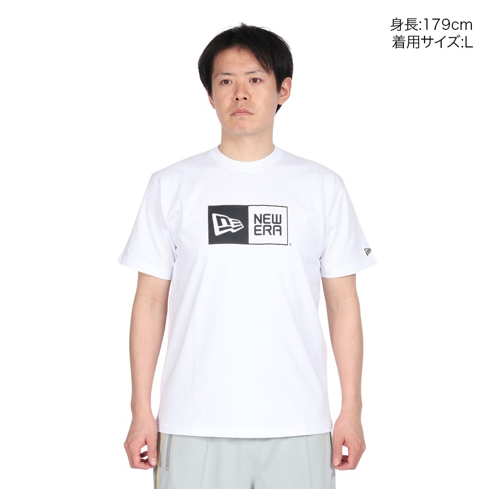 ニューエラ（NEW ERA）（メンズ、レディース）半袖Tシャツ コットン ボックスロゴ レギュラーフィット 14521386