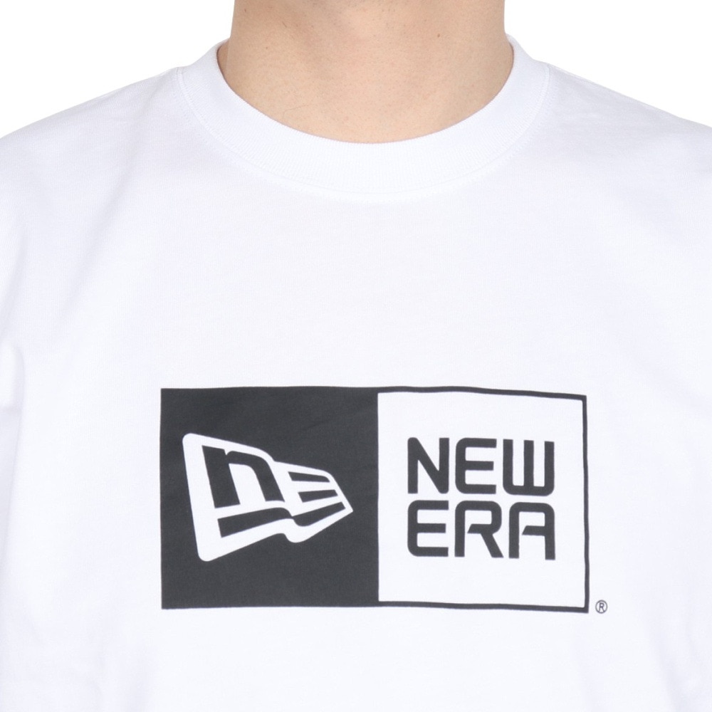 ニューエラ（NEW ERA）（メンズ、レディース）半袖Tシャツ コットン ボックスロゴ レギュラーフィット 14521386