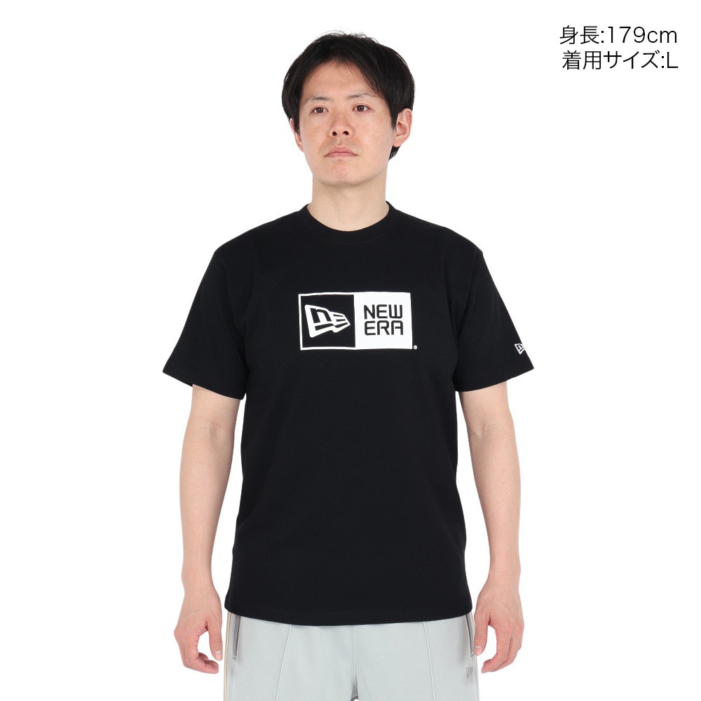 ニューエラ（NEW ERA）（メンズ、レディース）半袖Tシャツ コットン ボックスロゴ レギュラーフィット 14521387