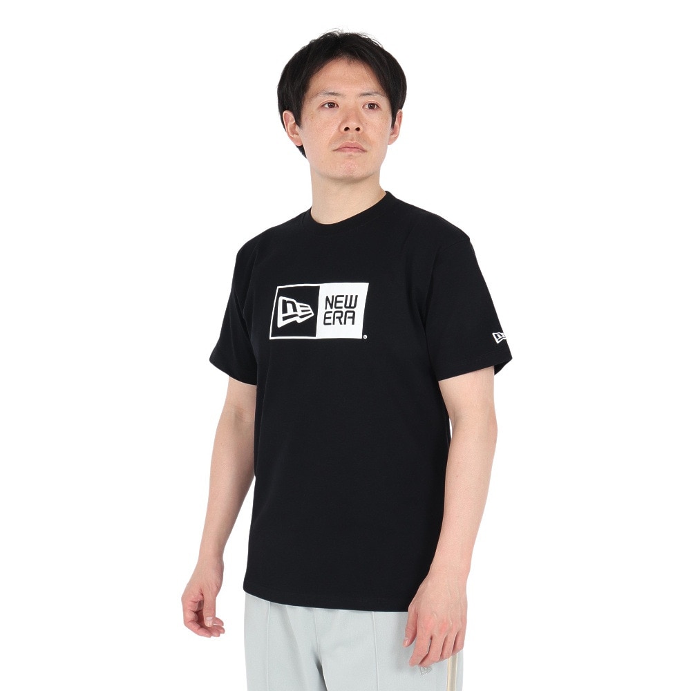 ニューエラ（NEW ERA）（メンズ、レディース）半袖Tシャツ コットン ボックスロゴ レギュラーフィット 14521387