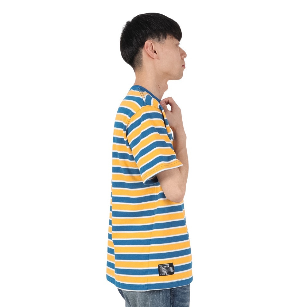 リーフ（REEF）（メンズ）マルチボーダー 半袖Tシャツ RFTEM2509-YEL