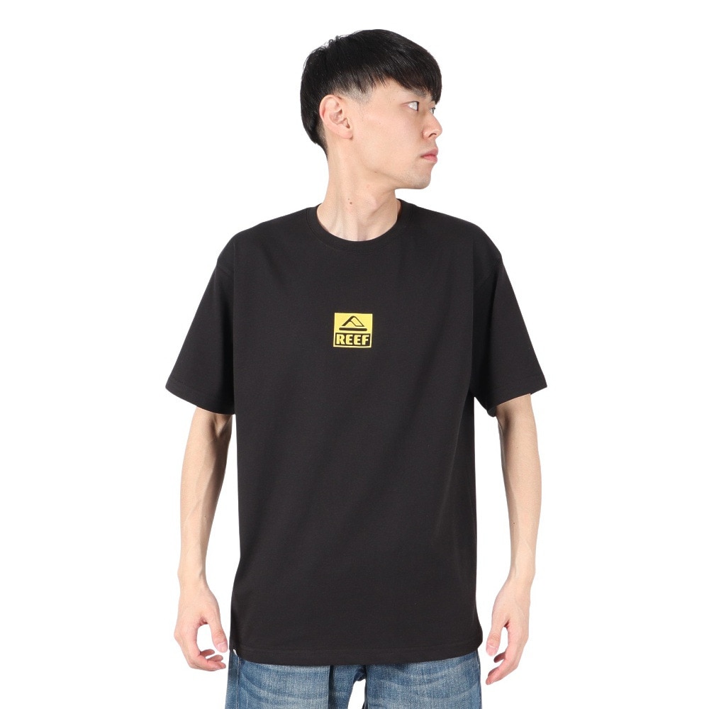 リーフ（REEF）（メンズ）SQUARE ロゴ 半袖 Tシャツ RFTEM2512-BLK
