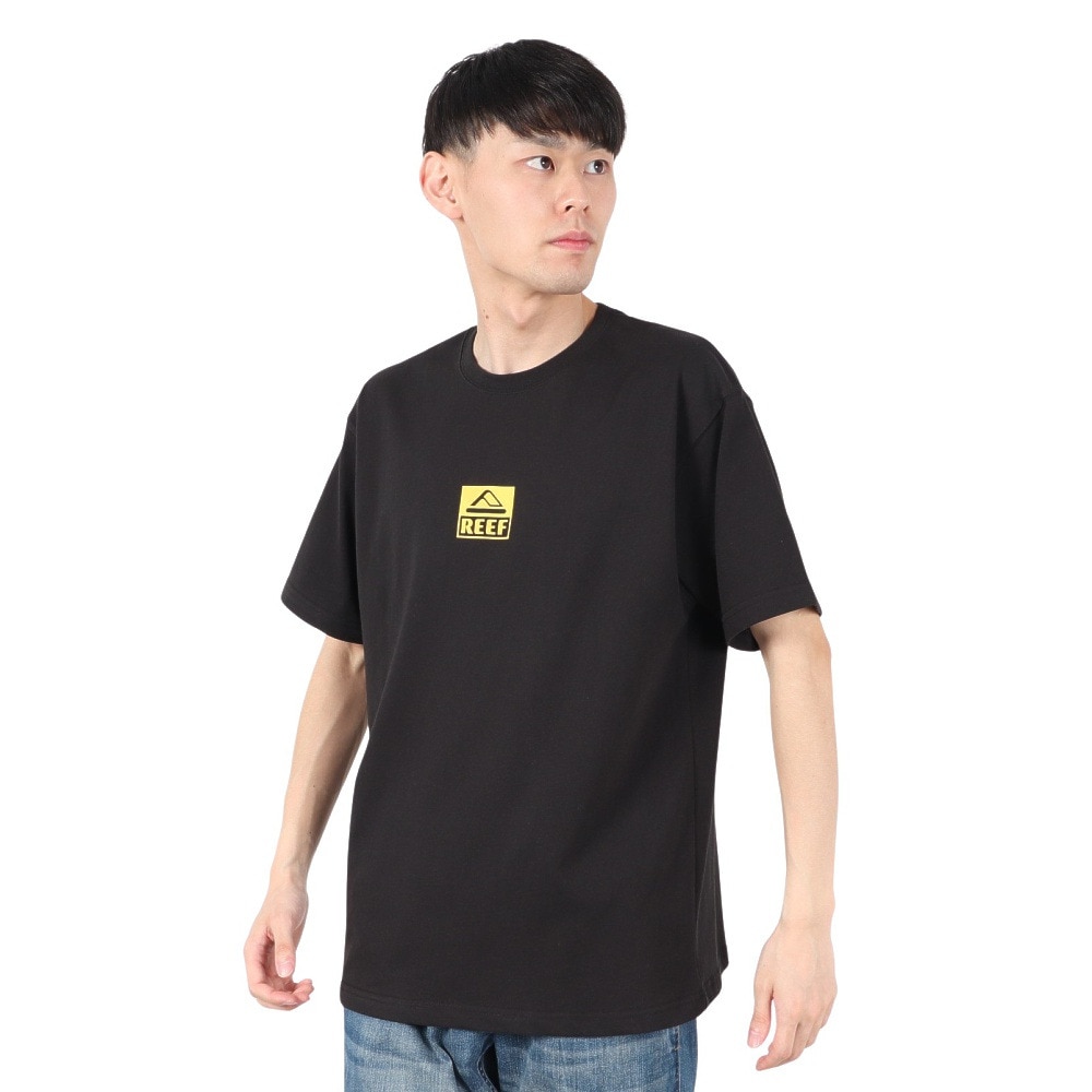 リーフ（REEF）（メンズ）SQUARE ロゴ 半袖 Tシャツ RFTEM2512-BLK