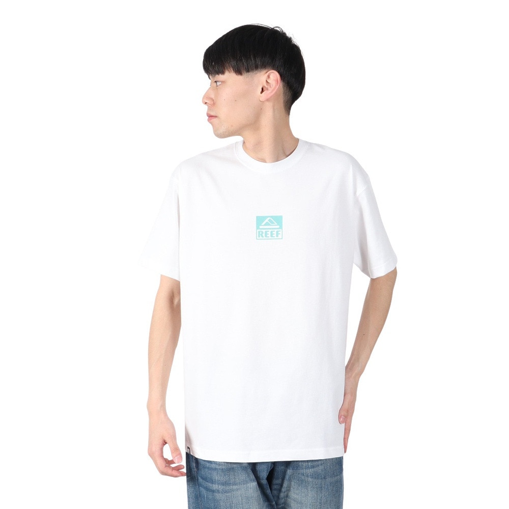 リーフ（REEF）（メンズ）SQUARE ロゴ 半袖 Tシャツ RFTEM2512-WHT