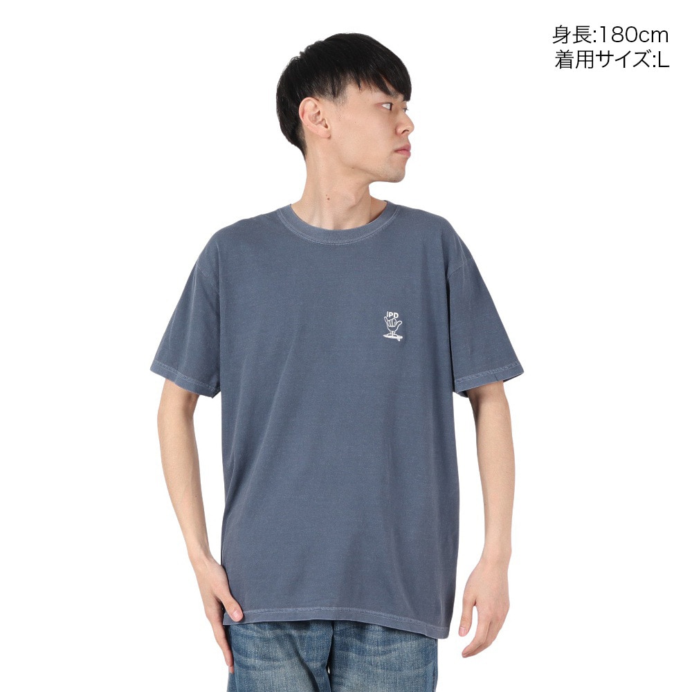 IPD（IPD）（メンズ）SHAKA EVERY DAY EMBROIDERED 半袖Tシャツ IPDSSEM-913-DNM