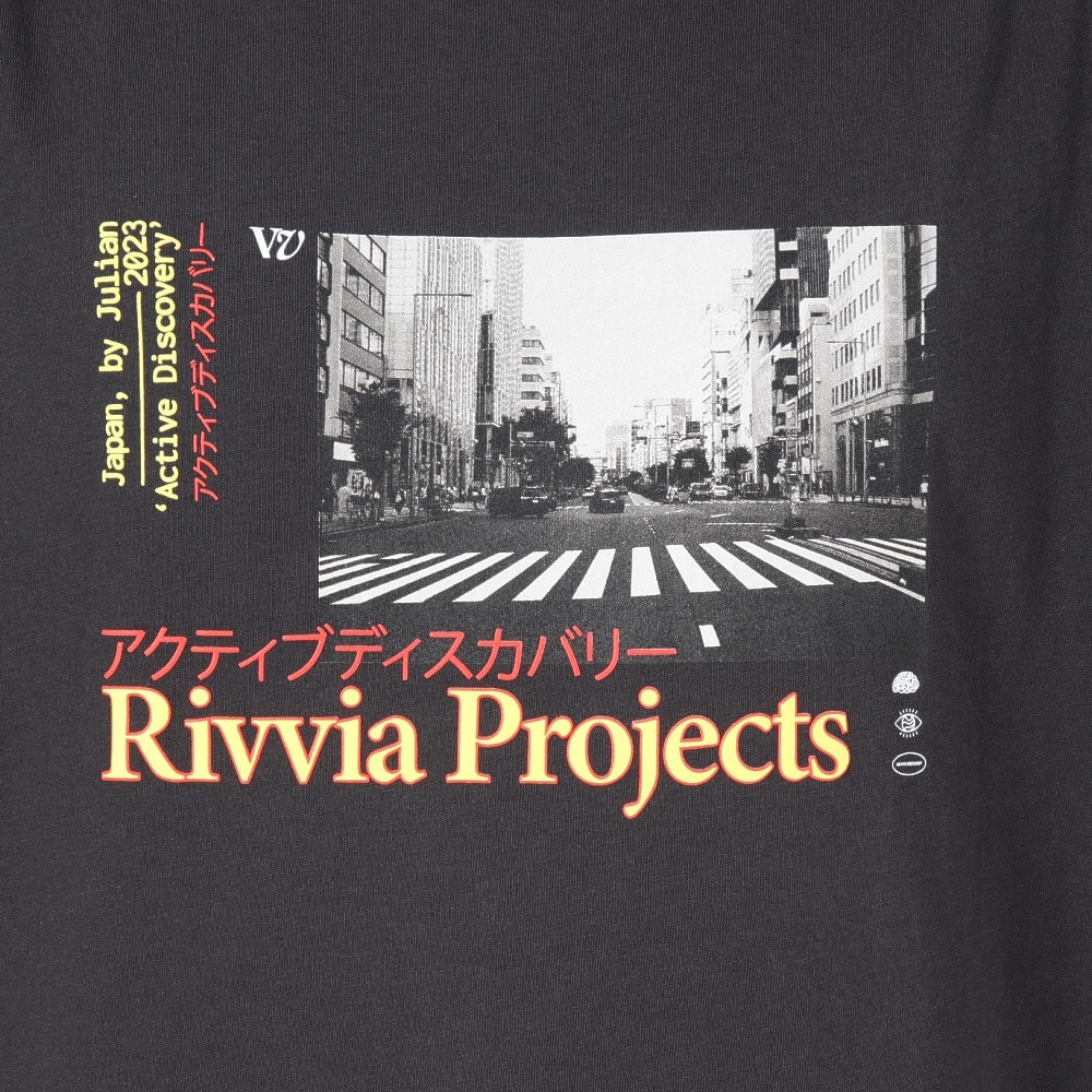 リヴィアプロジェクツ（Rivvia Projectu）（メンズ）GLOBAL TOUR 半袖Tシャツ RTE-25124-BLK