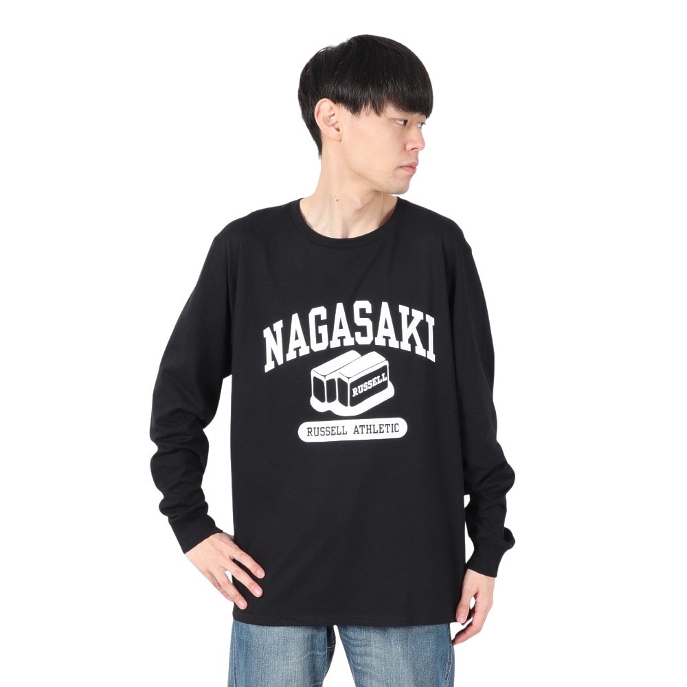 ラッセル（RUSSELL）（メンズ）カステラ 長袖Tシャツ RBM24F0026 BLK