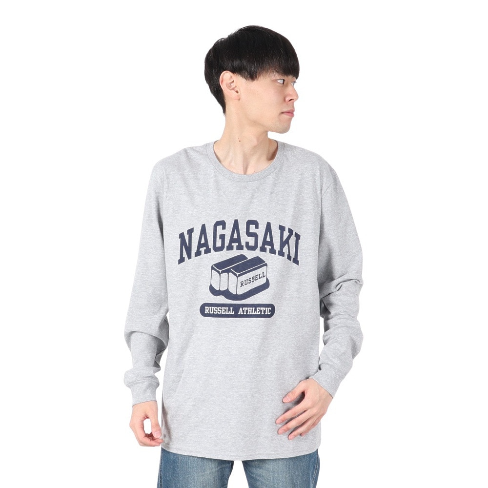 ラッセル（RUSSELL）（メンズ）カステラ 長袖Tシャツ RBM24F0026 MGRY