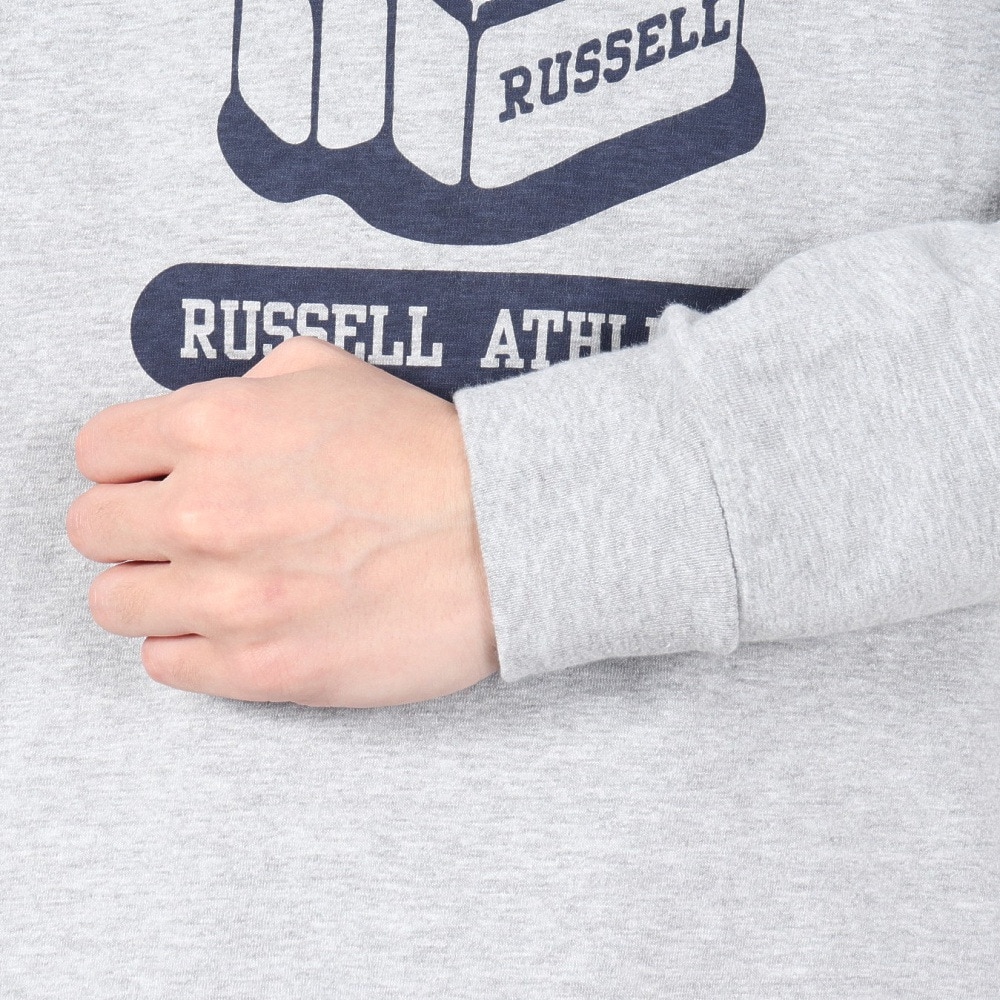 ラッセル（RUSSELL）（メンズ）カステラ 長袖Tシャツ RBM24F0026 MGRY