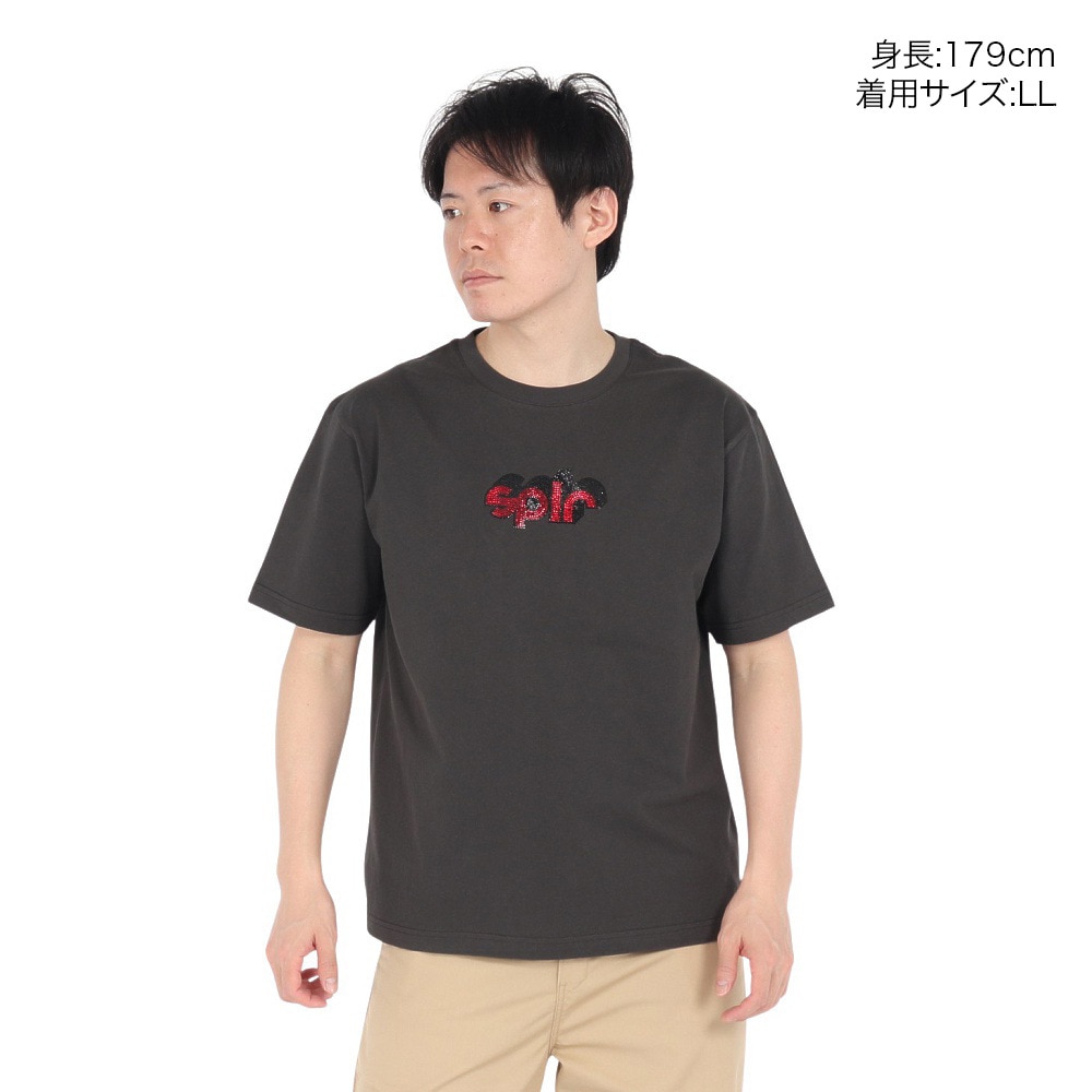 SPLR（SPLR）（メンズ）ラインストーン ロゴ 半袖Tシャツ 2511-18113-01302