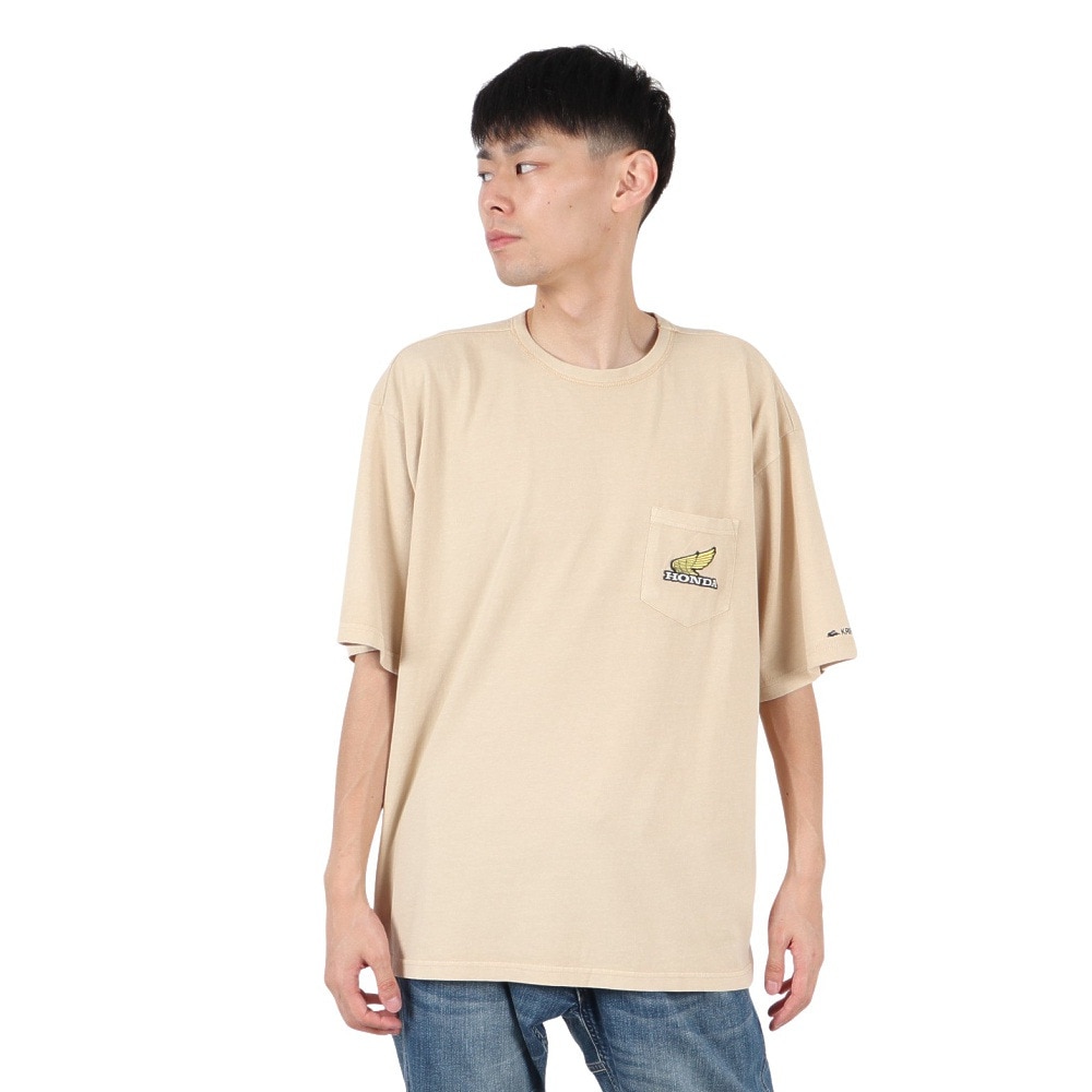 クリフメイヤー（KRIFF MAYER）（メンズ、レディース）HONDAコラボTシャツ CB750 2457200:20:BEIGE
