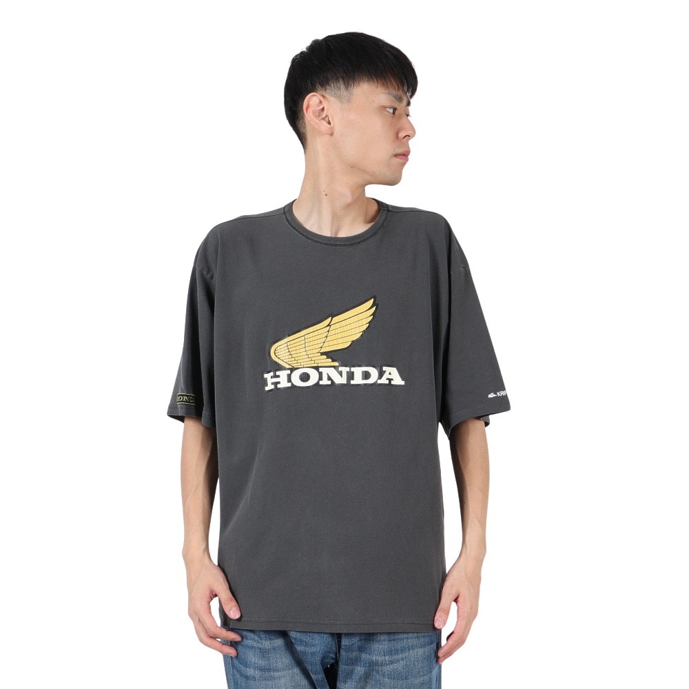 クリフメイヤー（KRIFF MAYER）（メンズ、レディース）HONDAコラボTシャツ WING 2457201:17:CHARCOAL