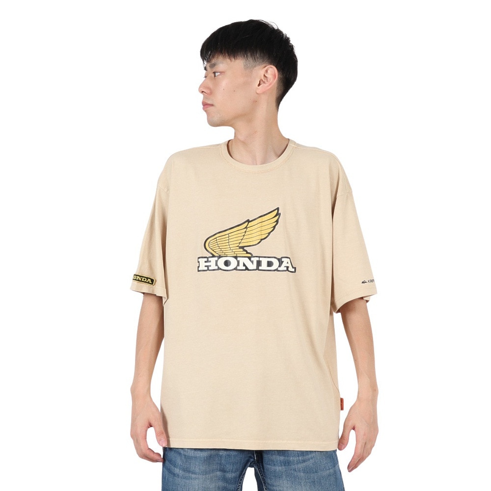クリフメイヤー（KRIFF MAYER）（メンズ、レディース）HONDAコラボTシャツ WING 2457201:20:BEIGE