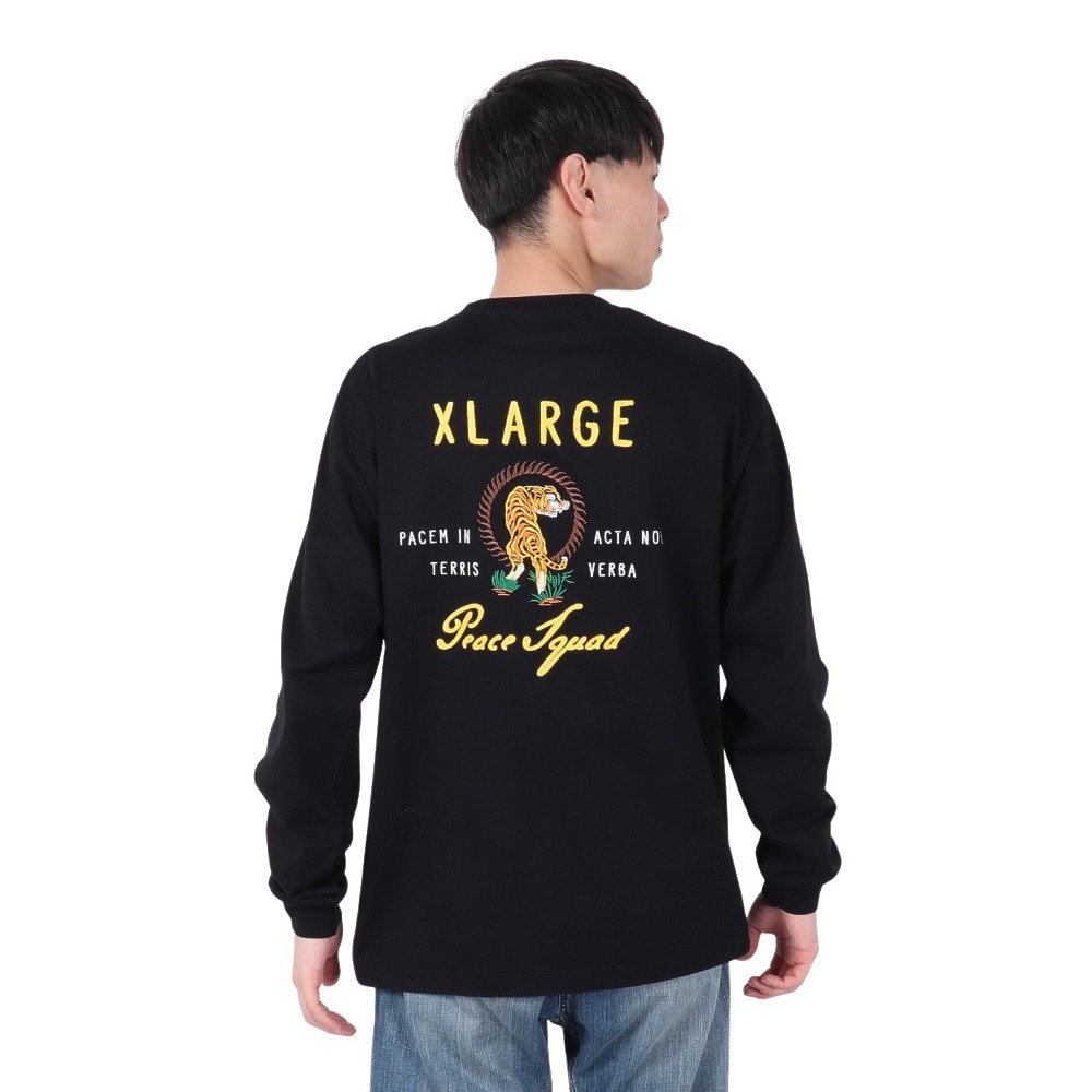 エクストララージ（XLARGE）（メンズ）PEACE SQUAD 長袖Tシャツ 101251011004-BLACK