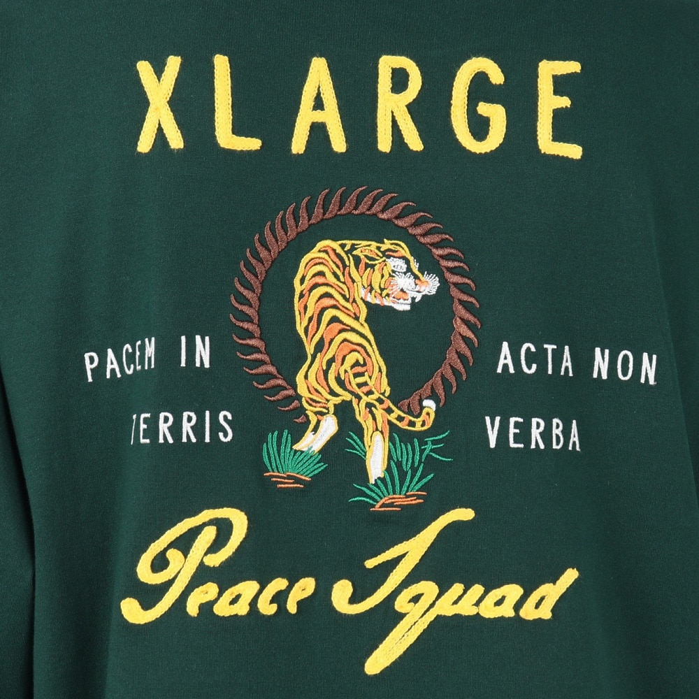 エクストララージ（XLARGE）（メンズ）PEACE SQUAD 長袖Tシャツ 101251011004-GREEN