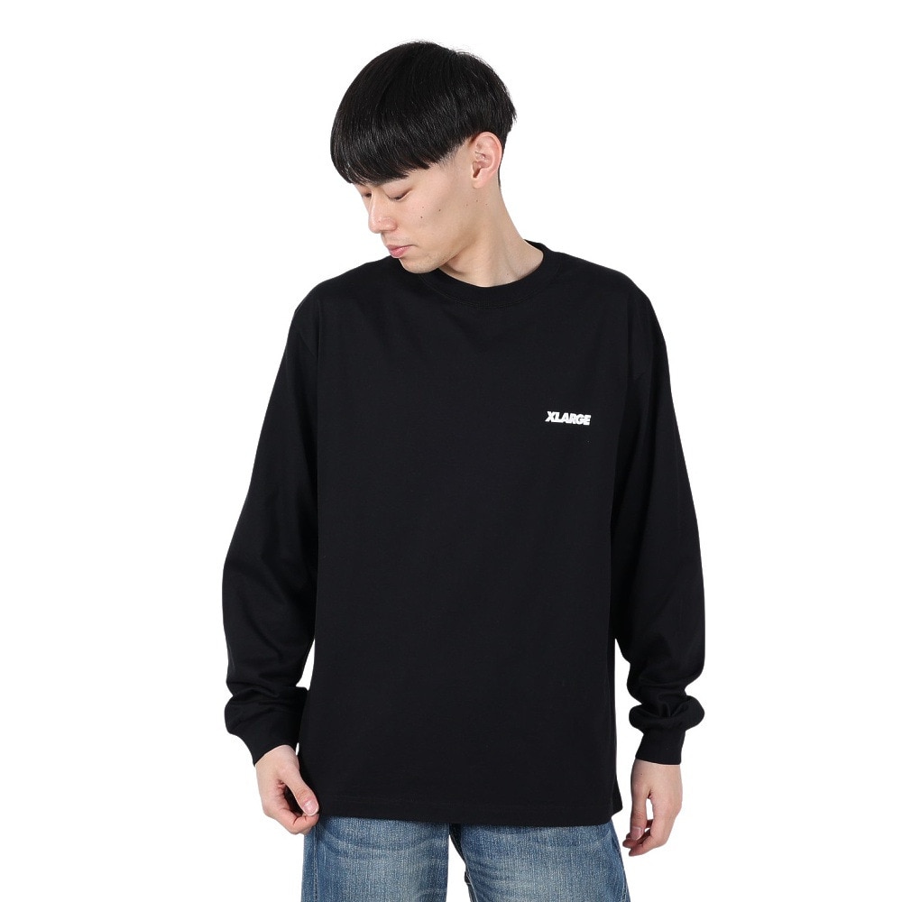 エクストララージ（XLARGE）（メンズ）BACKSIDE OG 長袖Tシャツ 101251011006-BLACK