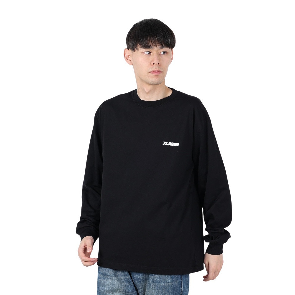 エクストララージ（XLARGE）（メンズ）BACKSIDE OG 長袖Tシャツ 101251011006-BLACK