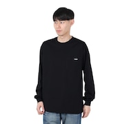 (メンズ)STANDARD LOGO TAG 長袖ポケットTシャツ 101251011008-BLACK
