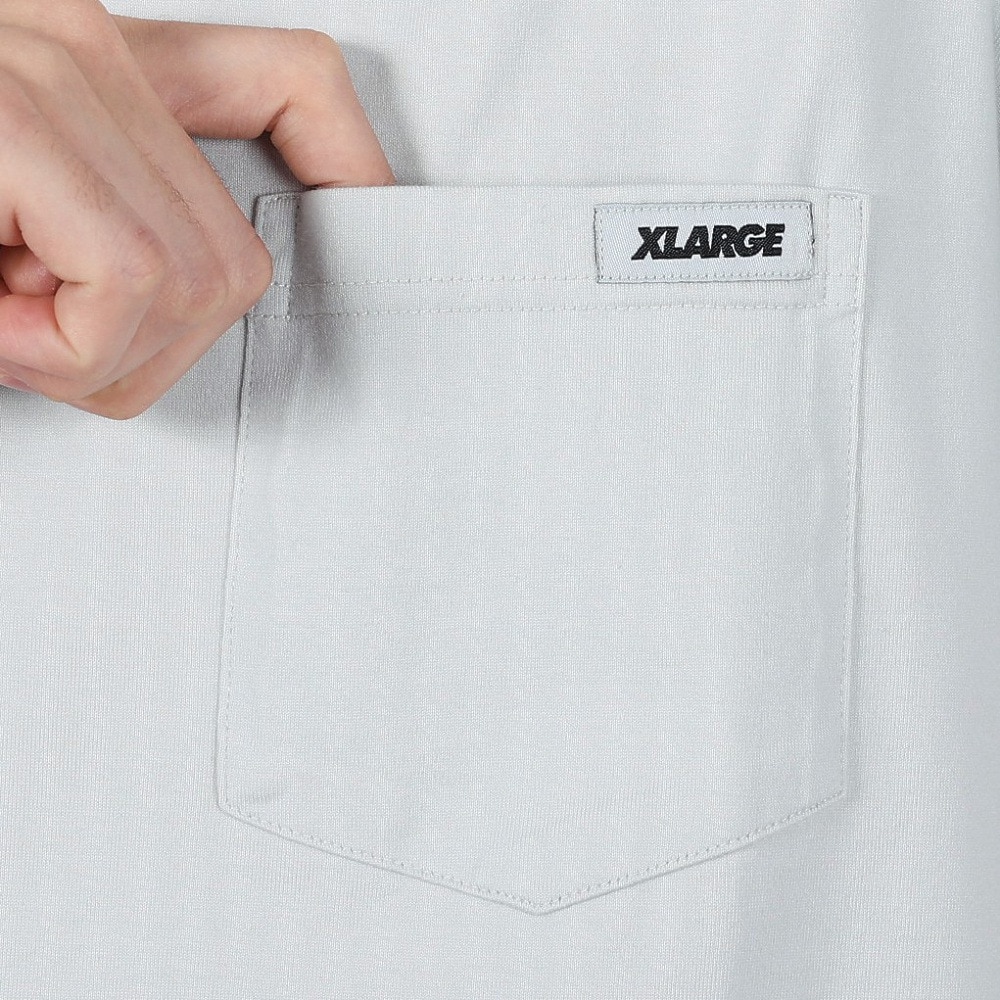 エクストララージ（XLARGE）（メンズ）スタンダード ロゴ タグ ポケット 長袖 Tシャツ 101251011008-GREY