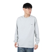 (メンズ)スタンダード ロゴ タグ ポケット 長袖 Tシャツ 101251011008-GREY