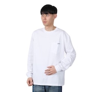 (メンズ)STANDARD LOGO TAG 長袖ポケットTシャツ 101251011008-WHITE
