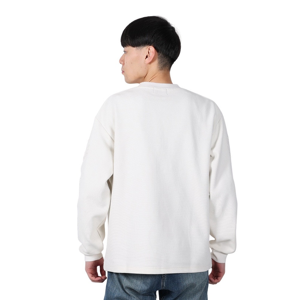 エクストララージ（XLARGE）（メンズ）キャンパス ワッフル 長袖Tシャツ 101251011015-OFF WHITE