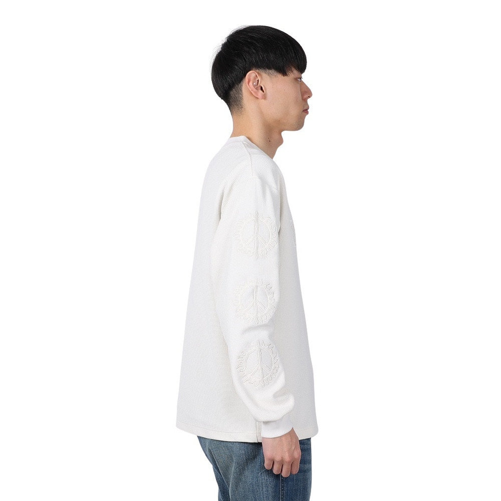 エクストララージ（XLARGE）（メンズ）キャンパス ワッフル 長袖Tシャツ 101251011015-OFF WHITE