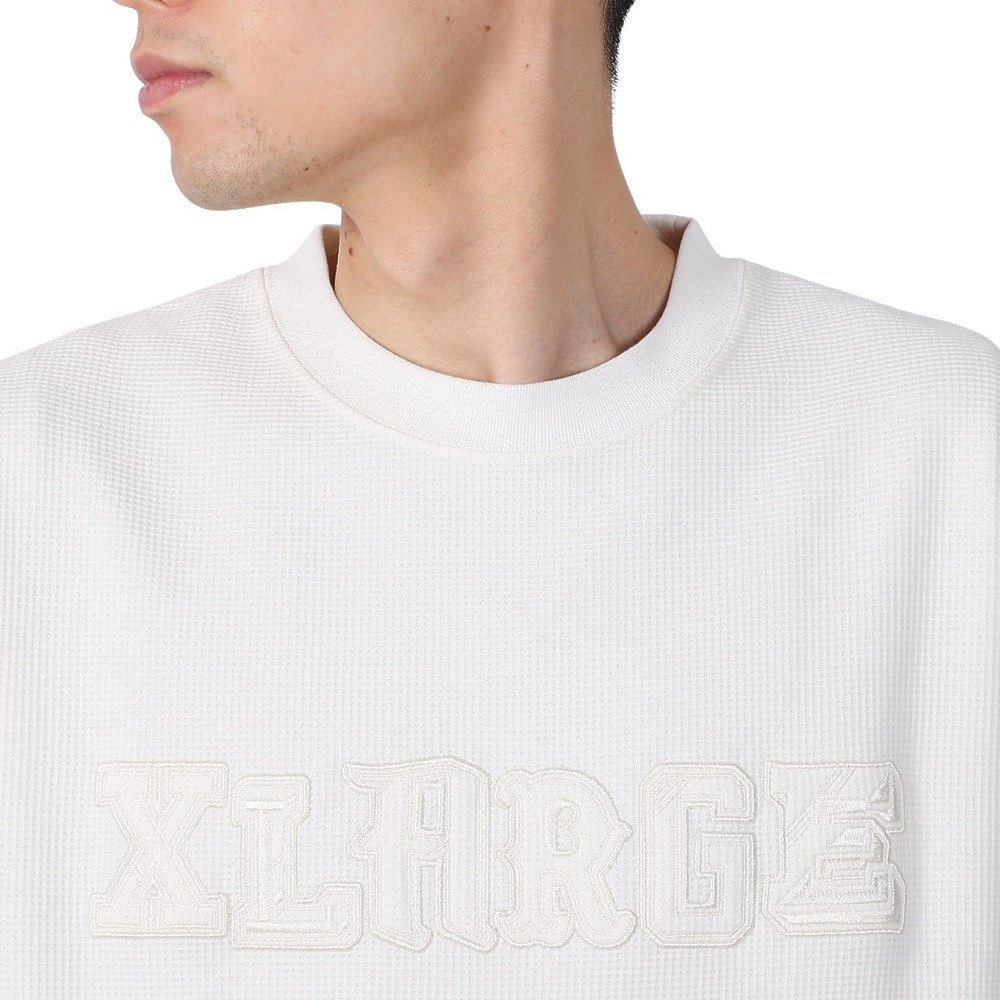 エクストララージ（XLARGE）（メンズ）キャンパス ワッフル 長袖Tシャツ 101251011015-OFF WHITE