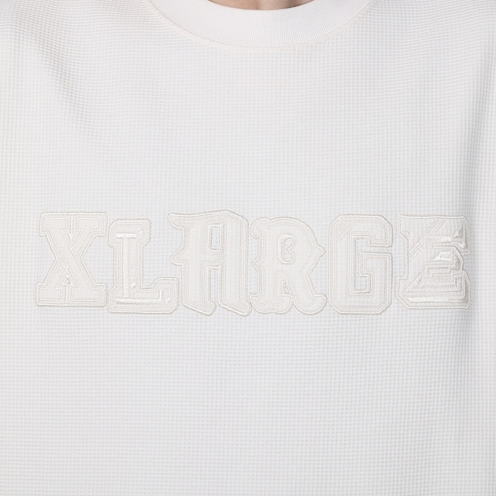エクストララージ（XLARGE）（メンズ）キャンパス ワッフル 長袖Tシャツ 101251011015-OFF WHITE