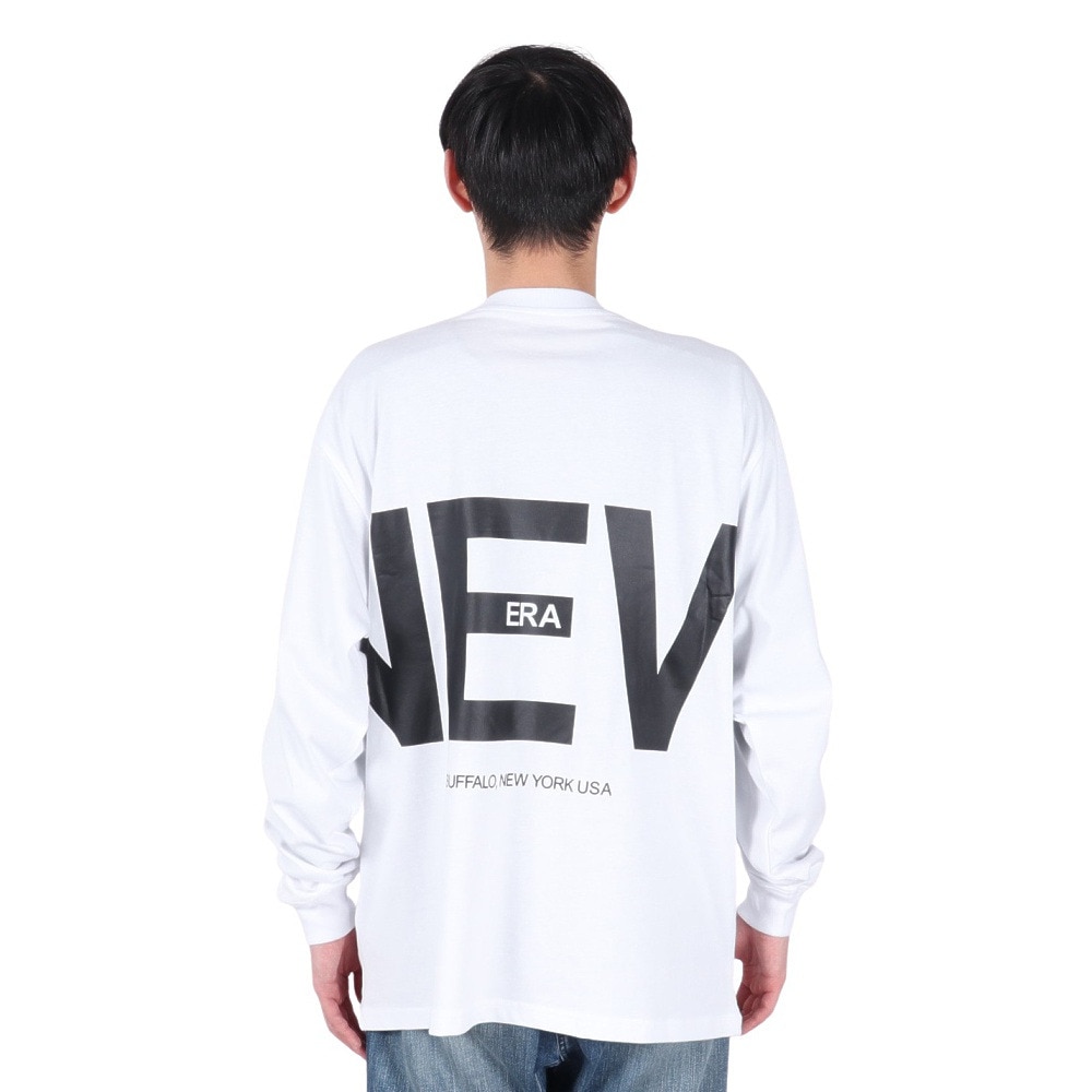 ニューエラ（NEW ERA）（メンズ、レディース）長袖 オーバーサイズド コットン Tシャツ Zoom Up Logo 14324692
