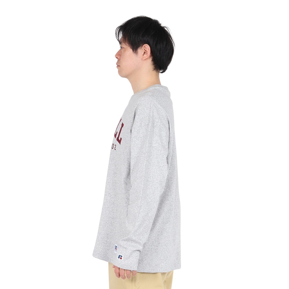 ラッセル（RUSSELL）（メンズ）88/12カレッジロゴ ロングTシャツ RBM25ES0004 MGRY